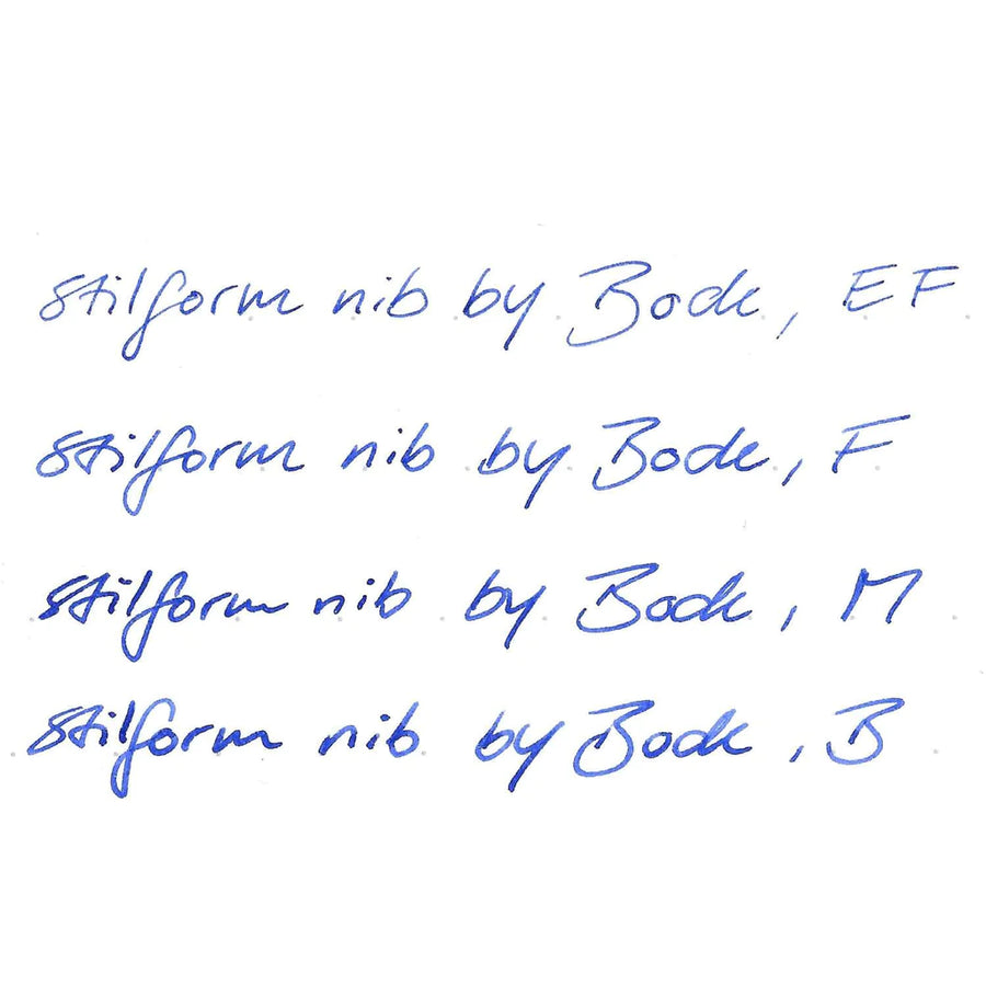 Sample writing produced using Stilform steel fountain pen nib